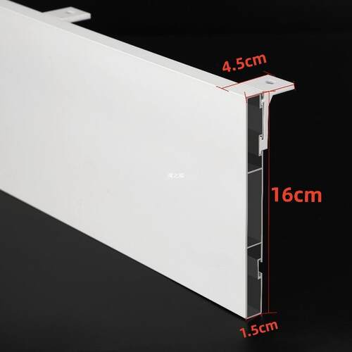 加宽窗帘盒窗帘箱遮光遮丑直板顶装防新品加高铝合金窗帘装饰挡板