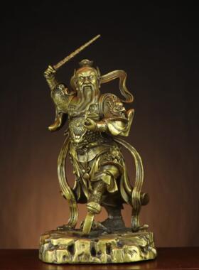 黄铜王灵官护法神像 火神菩萨家居店铺摆件 厂家 王灵官