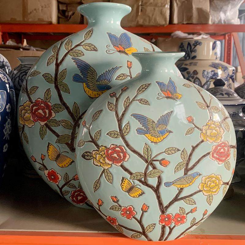 陶瓷花瓶摆件客厅插花电视柜玄关欧式仿真花家居装饰品,橡塑材料及制品,工业陶瓷,淘宝优惠券,粉丝福利购,淘宝优惠卷