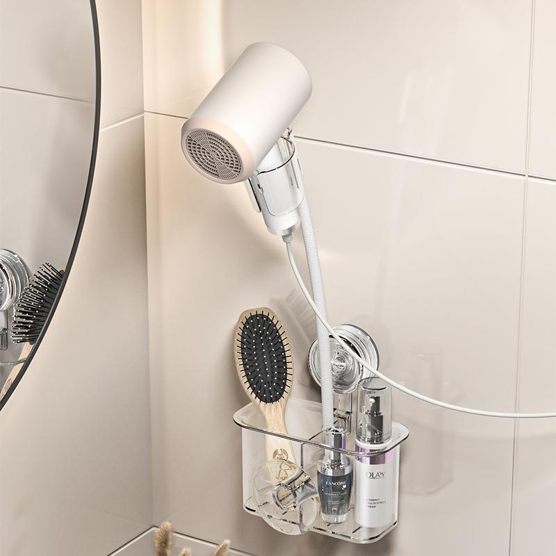 懒人吹风机置物架免打孔卫生间壁挂式电吹风支架浴室风筒收纳架子