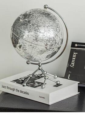 客厅摆件装饰品轻奢风高档创意透明地球仪书桌卧室办公室桌面家居