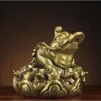 铜金蟾 独角蟾 九子蟾 家居店铺金蟾摆件 铜如意金蟾 蟾蜍蟾王