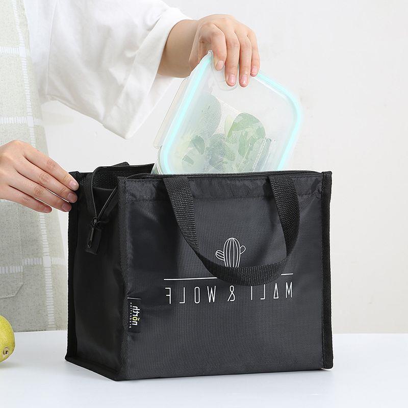 学生饭盒手提袋便当袋便携式午餐袋带饭包D3
