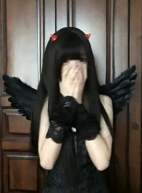 恶魔尖角发夹百搭侧边刘海夹二次元 cos 装扮配饰小众精致氛围感