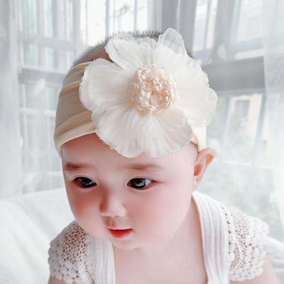 发带夏季薄款护囟门帽女宝宝公主可爱婴幼儿洋气新生儿头饰D3