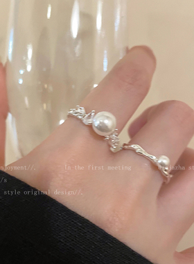 开口戒指女2025年法式食指戒小众高级感指环