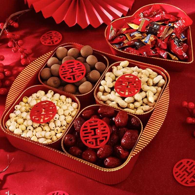 早生贵子结婚压床摆件婚床布置干果组合床上铺床模板模具结婚用品