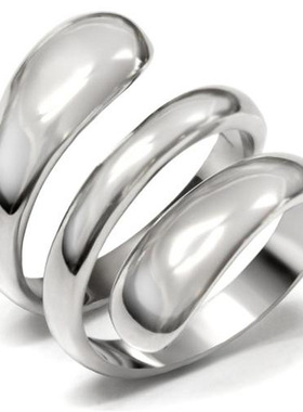 华杰  跨境新款经典个性仿白金螺旋戒指男女创意戒指手饰厂家直销