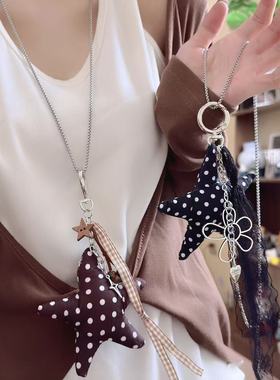 甜酷风波点五角星花朵爱心长款项链女创意设计日常百搭甜美毛衣链