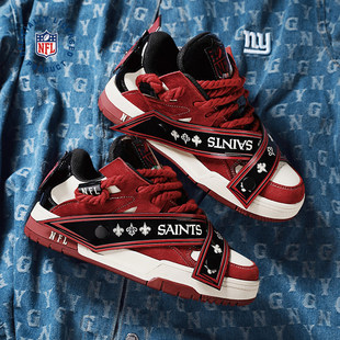 NFL TR Skate新奥尔良圣徒队美式复古潮流防滑耐磨增高运动休闲鞋