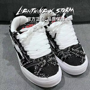 LightningXstorm毕加索画作联名闪电风暴板鞋男女鞋子小香风情侣