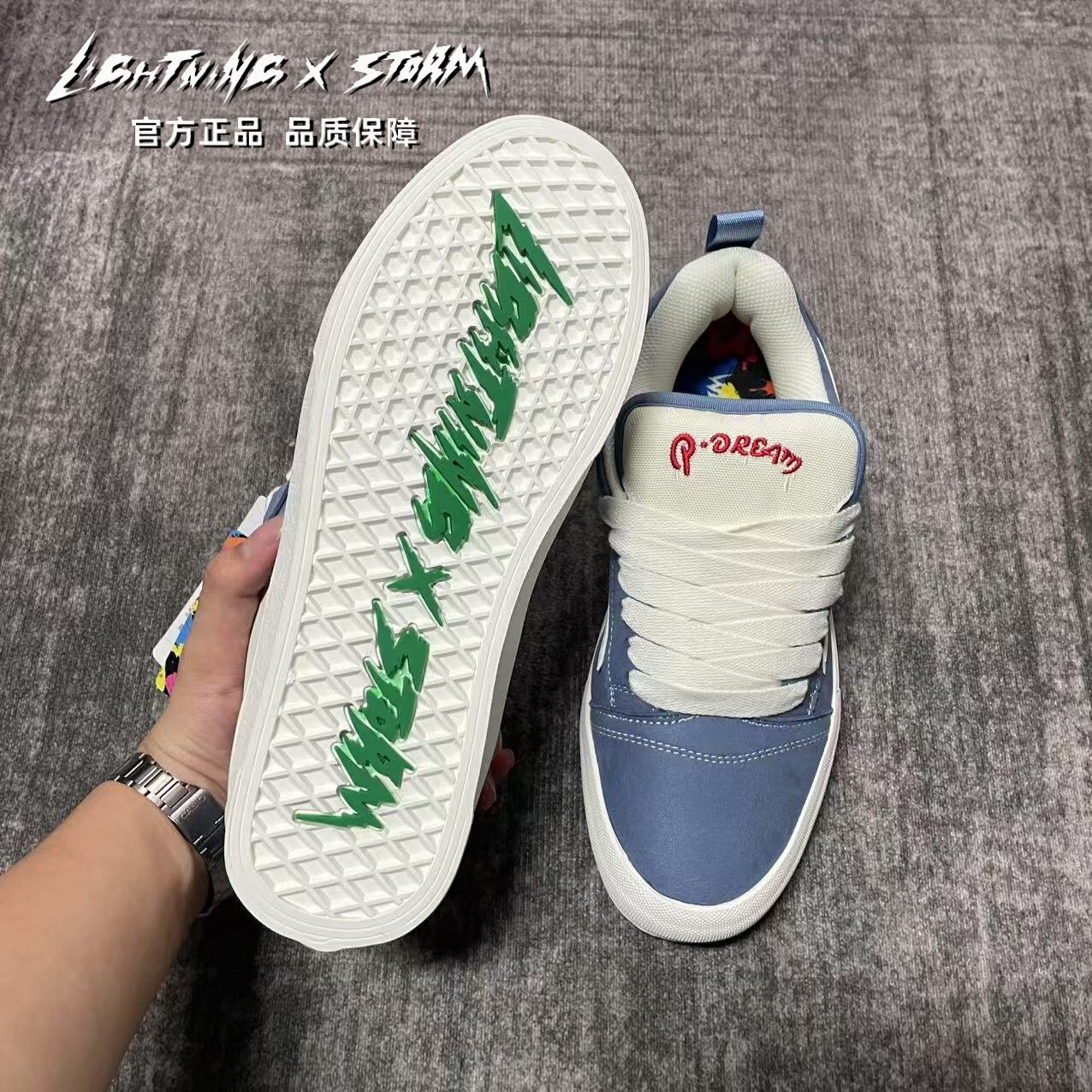 LightningXstorm毕加索画作联名闪电风暴美式板鞋男爆款潮流鞋子