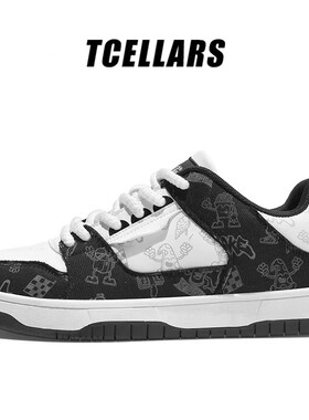 TCELLARS黑白色板鞋2026春季新款潮鞋休闲鞋男女同款百搭运动鞋子