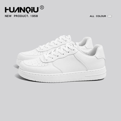 HUANQIU环球官方旗舰店情侣小白鞋2022新款空军一号运动板鞋男鞋