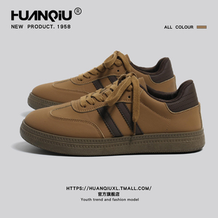 环球复古德训鞋男款2026新款春季运动休闲板鞋美拉德棕色鞋子男鞋