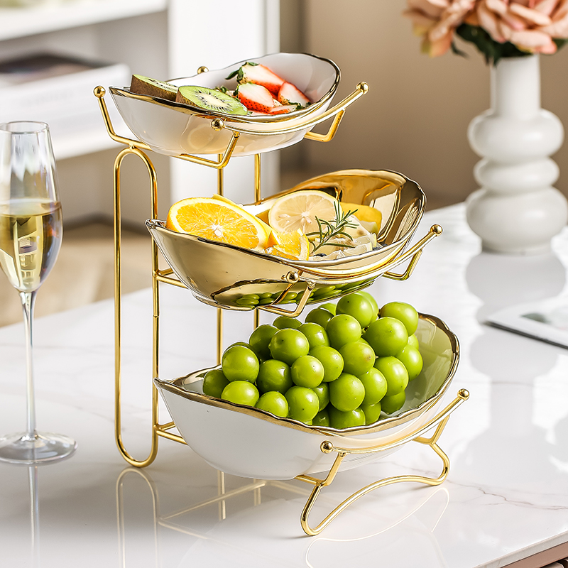 水果盘客厅家用轻奢高档茶几零食盘ktv创意装饰点心盘零食盘饼干