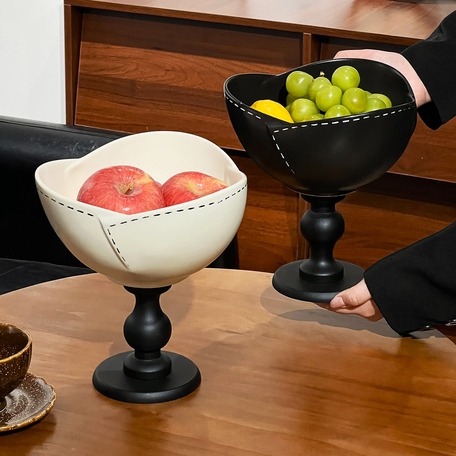 复古风家用水果盘轻奢陶瓷客厅茶几精致收纳创意糖果盘零食点心盘,家居饰品,果盘/果篓,淘宝优惠券,粉丝福利购,淘宝优惠卷