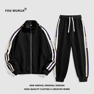 FOG MURUA春秋季潮牌休闲运动套装男新款宽松情侣卫衣休闲两件套