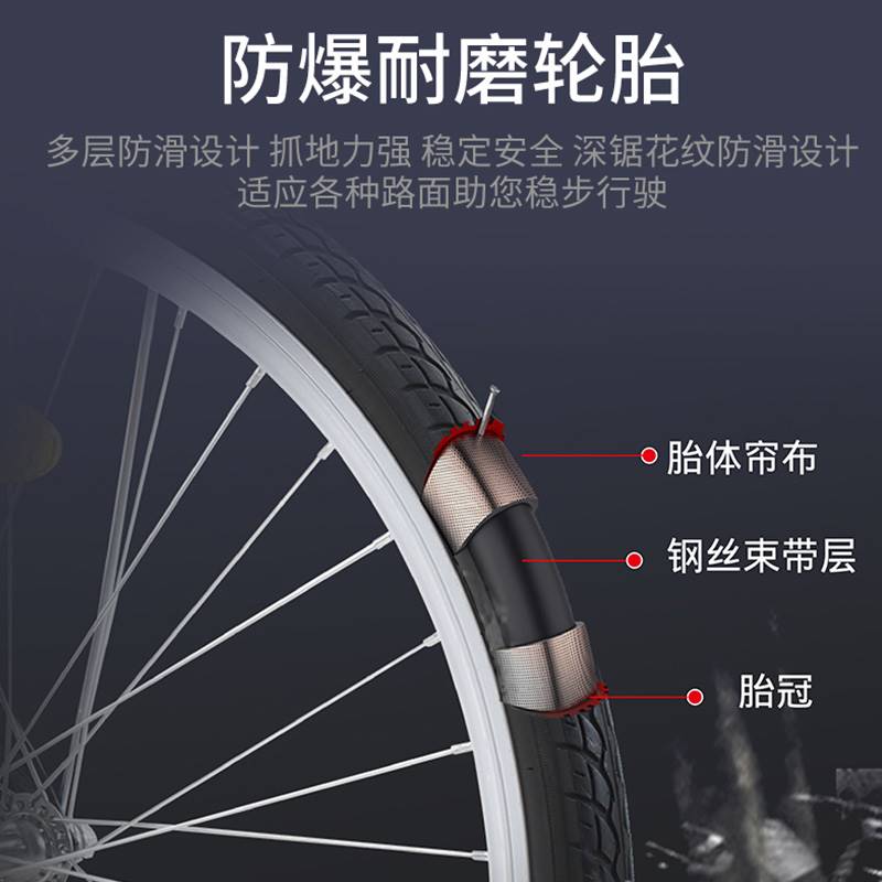 凤凰牌自行车女士轻便成人男式普通通勤车学生复古上班代步单车