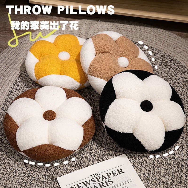 花朵坐垫客厅飘窗榻榻米沙发垫花团花瓣蒲团办公室车载椅垫地板垫