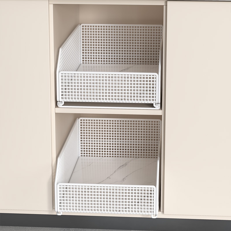 厨房抽屉收纳盒橱柜内抽拉式置物架窄柜夹缝深柜收纳筐拉篮储物盒