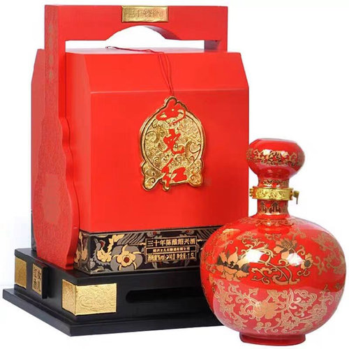 绍兴黄酒女儿红中国红花雕酒三十年陈1.5L糯米酒礼盒装绍兴酒黄酒