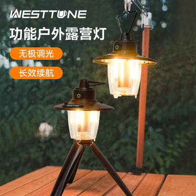 户外露营灯帐篷氛围灯营地小夜灯可拆卸支架防水超长续航可调节
