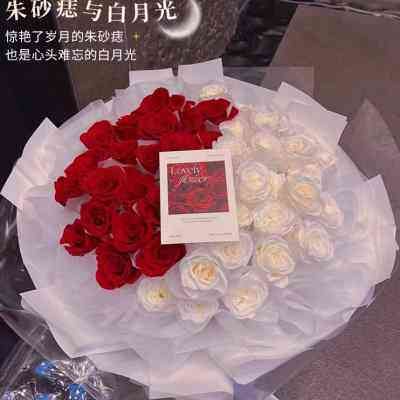 白玫瑰鲜花桔梗茉莉花束速递同城长沙武汉表白送闺蜜爱人全国花店