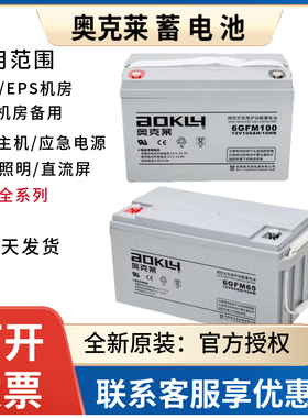 奥克莱蓄电池 6GFM12V24AH38AH65AH100AH120AH/UPS/EPS监控/机房