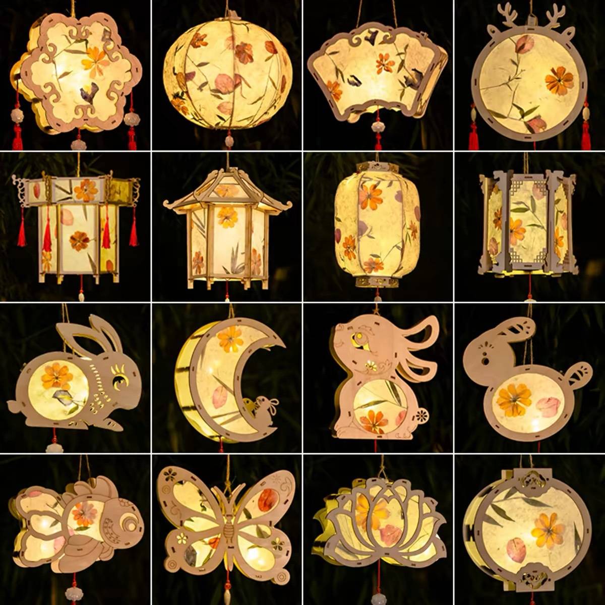 中秋节手工灯笼制作diy材料幼儿园儿童手提半成品2026新款中国风
