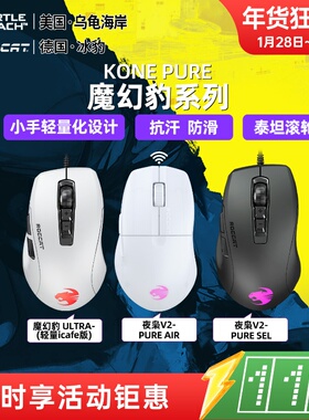 乌龟海岸 冰豹魔幻豹夜枭KONE PURE轻量版ULTRA小手DC游戏鼠标宏