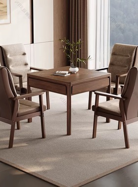 睿腾正品新款实木麻将桌餐桌一体两用全自动麻将机家用多功能机麻