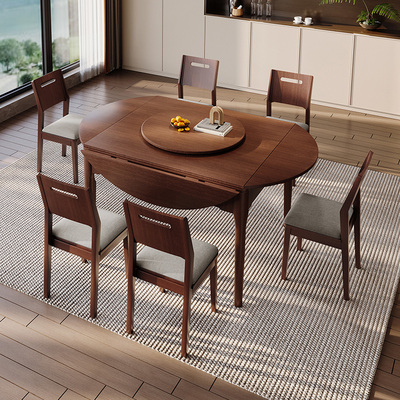 餐桌麻将机实木中式圆桌全自动多功能折叠轻奢静音过山车麻将桌新