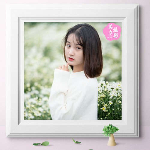 NIKON D800拍摄花季美少女外拍人像RAW原图PS后期修图练习素材