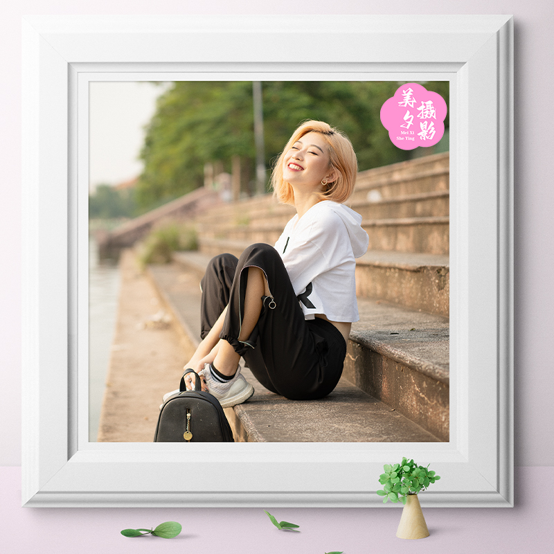 16张戴耳机的短发美女RAW原图ILCE-7RM3拍摄PS 后期调色练习素材