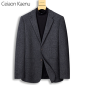 免烫商务春秋新款 外套男士 小西服男上衣 Kaenu羊毛休闲西装 Ceiaon