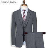 套装 新款 商务西服正装 Ceiaon 修身 西装 新郎结婚韩版 Kaenu条纹男士