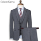 Kaenu条纹男士 修身 西装 新款 Ceiaon 新郎结婚韩版 套装 商务西服正装