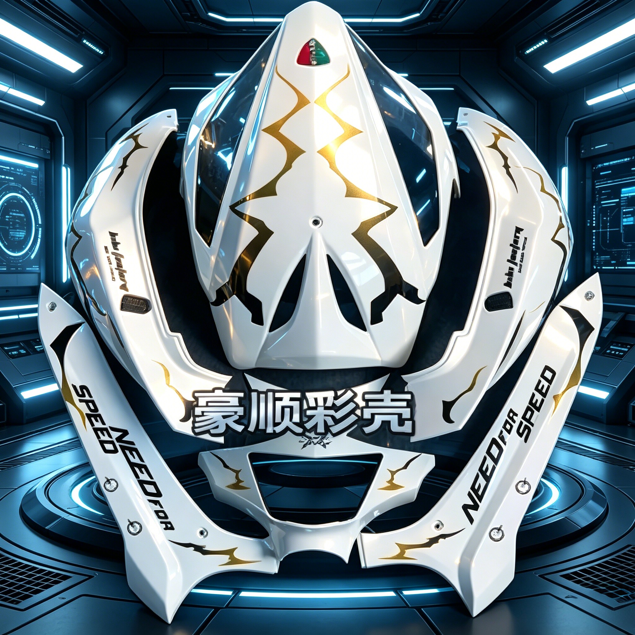 瑞鹊战速闪电拉花仿碳纤车壳