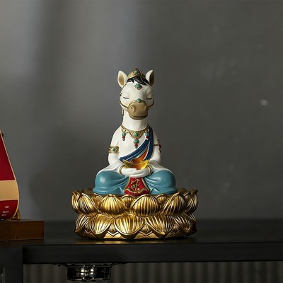 招财禅意马摆件马年吉祥