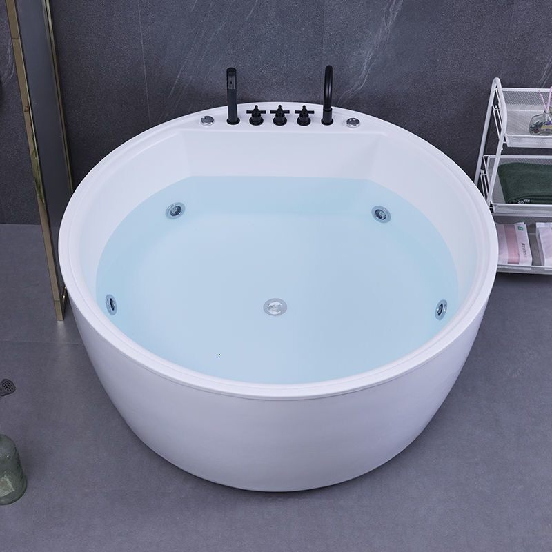 圆形浴缸冲浪按摩智能恒温欧式酒店民宿独立式浴盆轻奢高端浴池