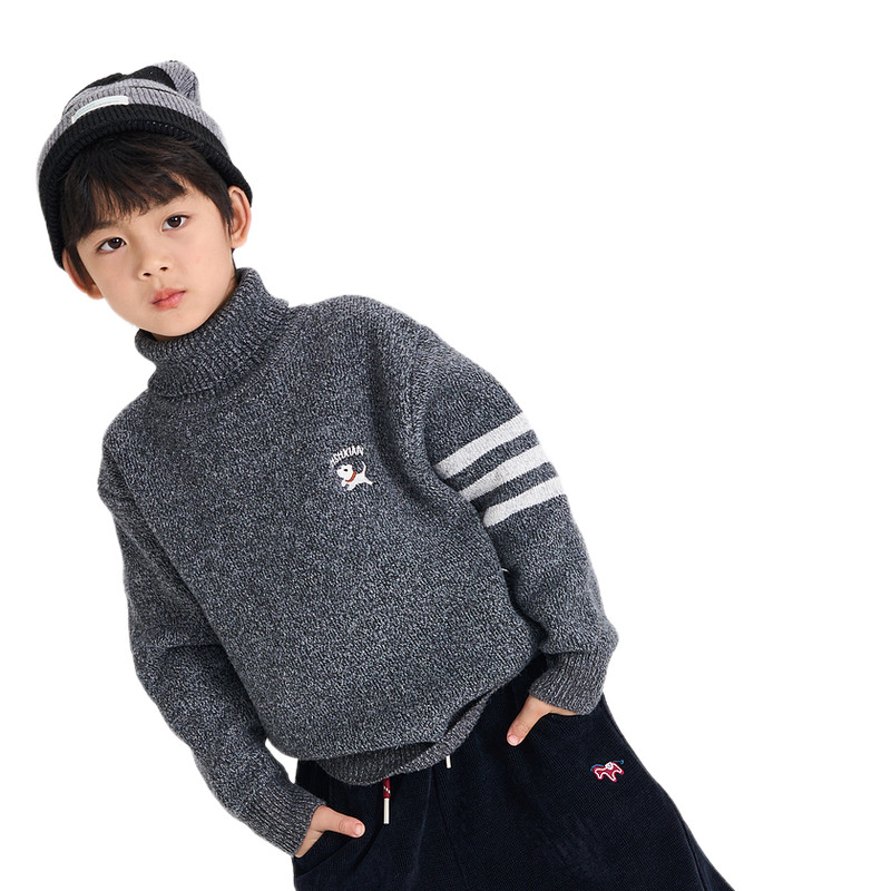 多多一上深冬男小童复古条纹高领毛衣,童装/婴儿装/亲子装,毛衣/针织衫,淘宝优惠券,粉丝福利购,淘宝优惠卷