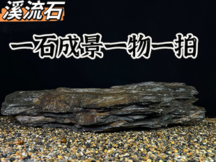 原生溪流主石溪流石大块石头鱼缸造景一石成景千层石龟缸晒台底沙