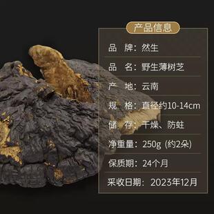 然生 南野生薄树灵薄层孔菌芝野生薄BKJ树灵芝可切云灵芝片250树g