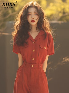高端休闲套装女夏装搭配一整套气质时尚百搭减龄衬衫阔腿裤套装