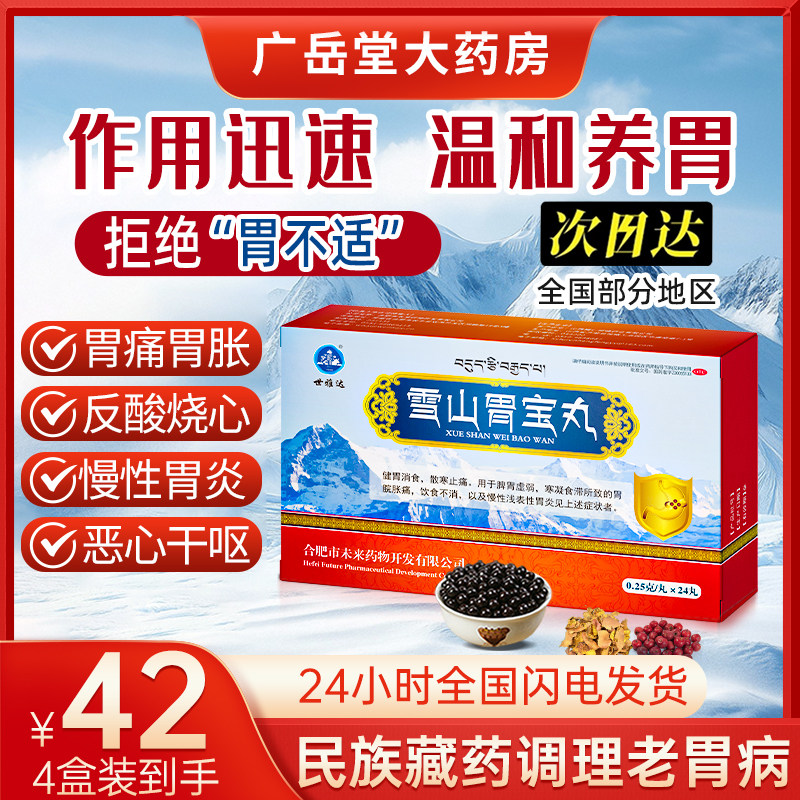 雪山胃宝丸藏药官方旗舰店调理胃痛胃胀胃寒胃炎反酸烧心肠胃用药