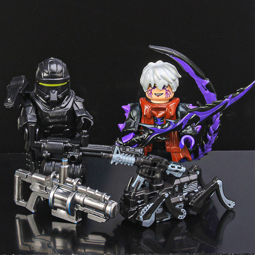 地铁逃生动力机甲和平精英弗拉迪尾刺积木人仔适用乐高玩具机器狗