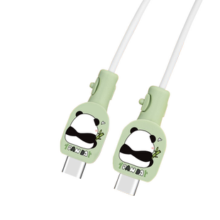 适用iPhone17安卓通用款充电器数据线保护套双typec数据线套真我小米OPPOvivo一加通用卡通可爱硅胶新款线套