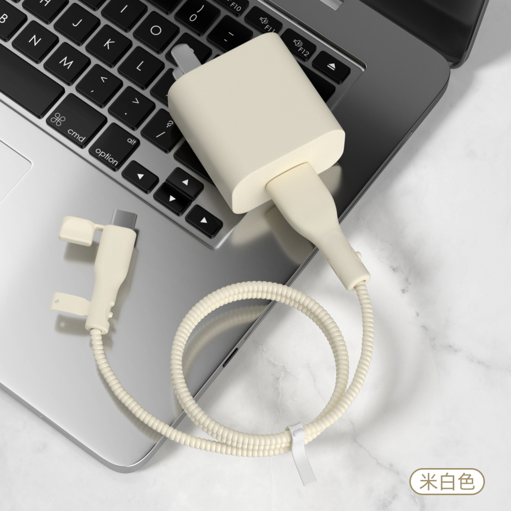 充电器数据线保护套硅胶纯色新款