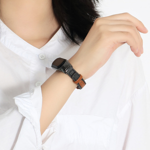 适用小米手环6表带真皮 小米手环3/4/5腕带 小米手环6/5/4替换带皮质小米手环5手腕带小米手环nfc腕带个性潮